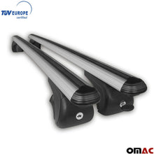 Silver Aluminum Roof Top Wing Bar Cross Bars Cargo Rack - Luggage, Ski, Kayak Carrier | 165 LBS / 75 KG Load Capacity - Set 2 Pcs | Fits Ford Flex 2009-2019