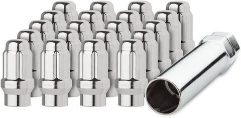 DPAccessories LCE3L6HCSCH04020 20 Chrome 12x1.5 Closed End ET Spline Tuner Lug Nuts for Aftermarket Wheels Wheel Lug Nut