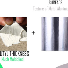 Purewords Butyl Waterproof Tape, Professional Roof Cement Steel Tile, Self-Adhesive Coiled Material, Aluminum Foil, Leak-Proof Adhesive Tape, Size of 4 in 16.4 Ft, 5cm Side 5M Length
