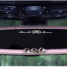Siyibb Bling Car Rearview Mirror Diamond Decoration - Pink