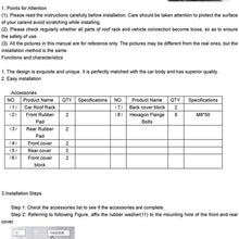 AUTOMUTO Crossbars + Side Rails fit for Toyota Highlander 2008-2013 Aluminum Black Roof Top Bar Luggage Carrier