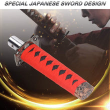 Samurai Japanese Sword Shift Knob-Short Shift Lever Gear Head Suitable for Manual Transmission Cars-Most Automatic Transmission Cars (Silver-Black)