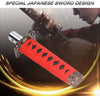 Samurai Japanese Sword Shift Knob-Short Shift Lever Gear Head Suitable for Manual Transmission Cars-Most Automatic Transmission Cars (Silver-Black)
