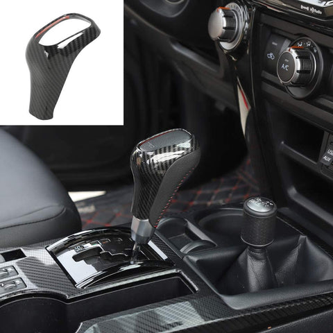 RT-TCZ Interior Trim Cover Gear Shift Knob Cover Trim Bezel Trim Cover ABS for Toyota 4Runner TRD Pro Off-Road 2010-2020 Inner Accessories Carbon Fiber