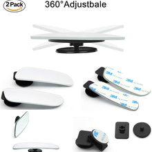 TRUE LINE Automotive Frameless 360 2 Piece Mirror Blind Spot Mirror Kit 360 Degree Adjustable Ultra Safety Stick on