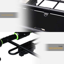 Stehlen 642167819219 Universal HD Sport Modular Steel Roof Rack Basket with Wind Fairing - Matte Black/Green