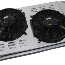 OzCoolingParts 3 Row Core Aluminum Radiator + 2 x 12" Fan w/Shroud + Thermostat/Relay Wire Kit for 1977-1982 78 79 80 81 Chevy Corvette C3 350ci 5.7L/5.0L V8 Engine