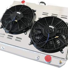 Primecooling 56MM 3 Row Core Aluminum Radiator +2X12" Fan w/Shroud for Caprice Chevelle Biscayne Impala & Many Chevrolet Models 1963-1968