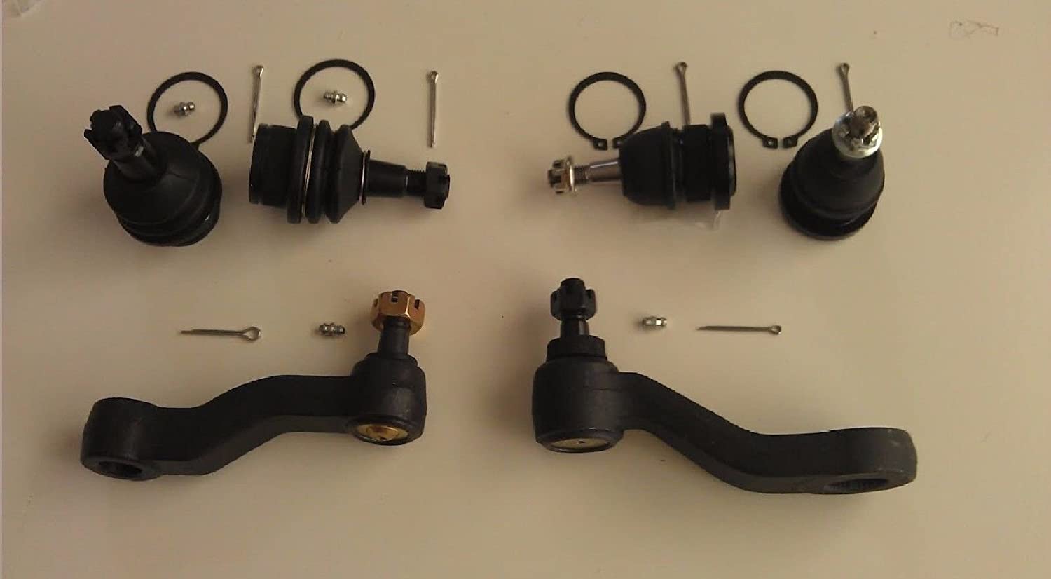 6 Pc Front Suspension Kit Upper & Lower Ball Joints/Pitman & Idler Arm