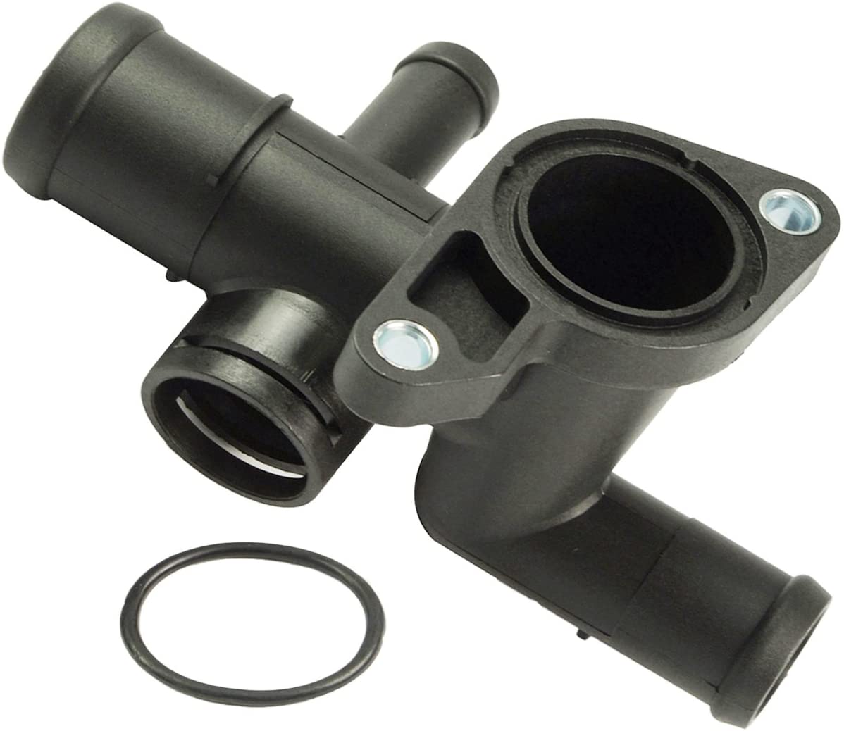 TOPAZ 06A121132Q Coolant Water Outlet Flange Connector with O-Ring for Audi TT Volkswagen Golf Jetta 1.8L