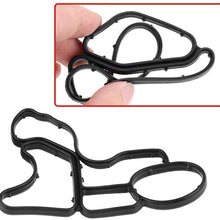 KIMISS 2Pcs Engine Oil Filter Housing Seal Gasket Cooler Seals