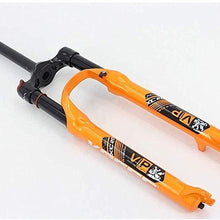 YHBM Bicycle Fork 1-1/8'' Bike Bicycle Aluminum Alloy Disc Brake Shoulder Control Damping Adjustment Travel 100mm,26 Inch Suspension Fork