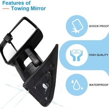 ZENITHIKE Tow Mirrors with Driver and Passenger Side Power Operation Heated Turn Signal Parallel Auxiliary Light Towing Mirrors Compatible with 2007-2017 T-oyota Tundra Truck