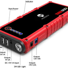 MOOCK 1500A Peak 20800mAh Car Jump Starter (up to 8.0L Gas, 6.0L Diesel Engine) 12V Auto Battery Booster, Portable Power Pack Phone Charger with Smart Charging Port, Built-in LED Light