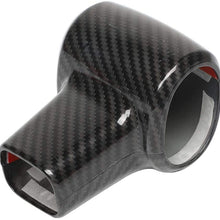 Car Gear Shift Knob Cover Trim Interior Accessories for Jeep Wrangler JK JKU 2007-2010 (Carbon Fiber Grain)