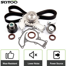 Engine Timing Part Belt Set Timing Belt Kits, SCITOO fit Acura SLX Honda Isuzu Rodeo Trooper 3.2L 1992-1997 Replacement Timing Tools with Water Pump 6VD1