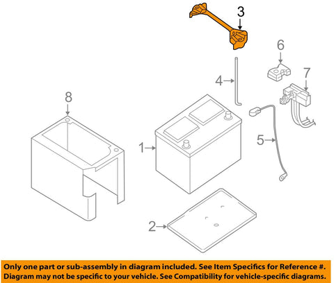 Genuine Nissan Parts - Frame Battery (24427-ZN50A), Regular