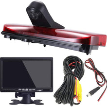 HD Third Roof Top Mount Brake Lamp Reverse Rear View Backup Camera Angle and Distance Adjustable IR Night Vision for F o r d Transit Connect Van MPV SUV Bus (Reversing Camera+7" Monitor)