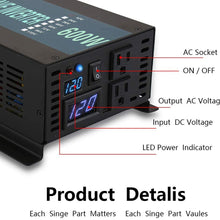 WZRELB Backup Power Off Grid Pure Sine Wave Inverter 800W 24Vdc to 120Vac 60Hz USA Outlets Power Converter, (RBP80024B1)