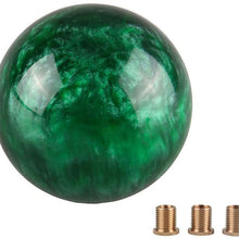 Pursuestar White Round Cue Luminous Ball Shift Knob Car Gear Shifter Head Fit Most Manual Automatic Vehicles 5 6 Speed