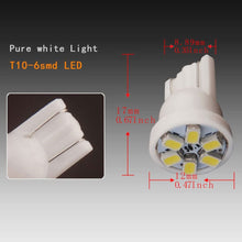 YITAMOTOR 10x T10 194 168 LED Dash Light Bulb White Dashboard LED Light Bulbs Bright Instrument Panel Gauge Cluster LED Light Bulbs and 10 Twist Lock Socket White, 12V