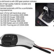 Gear Shift | Akozon Electric LHD Automatic LED Gear Shift Knob Retrofit Kit Fits for BMW E46 E60 E61 Refit for F30 (Electro silvering)