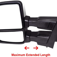 AERDM New towing mirror Chrome Cap with Temperature sensor fit 2015 2016 2017 2018 F150 Towing Mirrors w/Turn Signal, Auxiliary Lamp