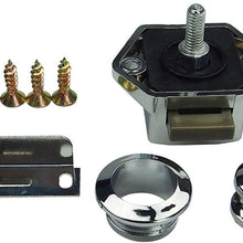 XinQuan Wang Rarelock ABS Diameter 20mm Mini Chrome Plated Push Catch Push Latch RV Caravan Motorhome Boat Yacht Push Knob Lock ZS01-CH aa