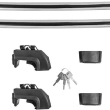 MOSTPLUS Universal 46" Roof Rack Cross Bar Rail Compatible for SUVs Adjustable Aluminum Rooftop Luggage Cargo Carrier Rails with Anti-Theft Lock