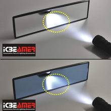 ICBEAMER 9.4" 240mm Easy Clip on Wide Angle Panoramic Blind Spot Fit Auto Interior Rear View Mirror Convex Blue Surface