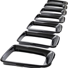 XBEEK 7PCS Chrome Grille Grill Rings Clip-in Trim Cover Inserts Frame Fit for 2011-2016 Jeep Compass (Silver)