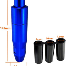 Lunsom Automatic Shift Knob Metal Car Shifting with Push Button Aluminum Alloy Shifter Lever Handle Long Stick Gear Head Fit Most Auto Transmission Vehicle (Red)