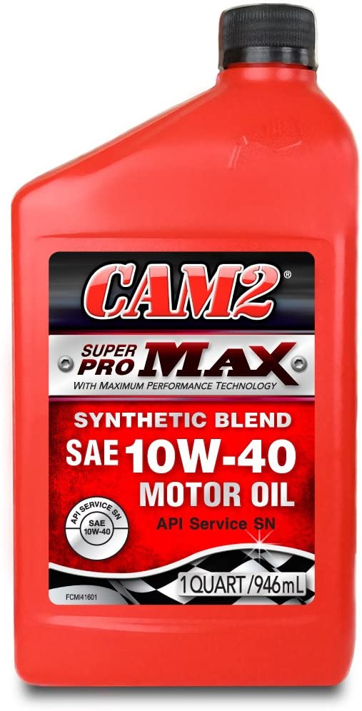 CAM2 80565-41612-12PK Super Pro Max 10W-40 Synthetic Blend Motor Oil - 1 Quart, (Pack of 12)