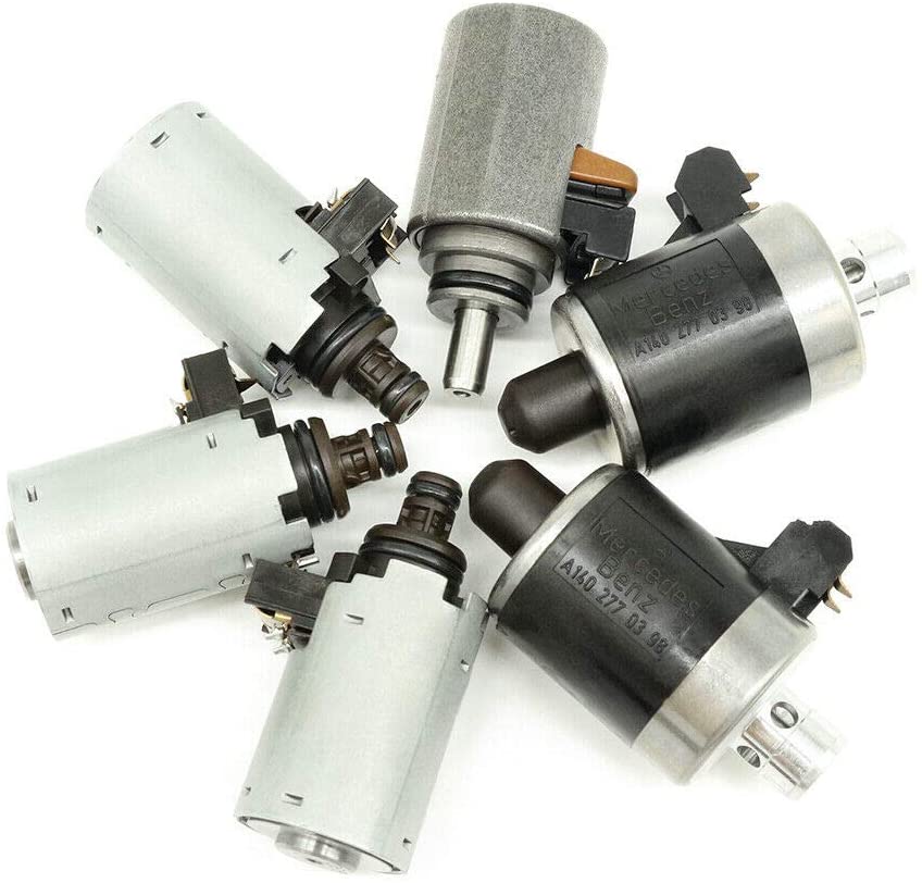 Remanufactured 6PCS 722.6 Automatic Transmission Solenoids Kit Compatible with Mercedes Benz 5-SPEED Chrysler Dodge 1996-ON