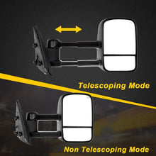 OCPTY Towing Mirrors with Power Heated Left and Right Side Tow Mirrors Compatible with 2007-2013 for Chevy Avalanche 1500 Suburban 1500/2500 for GMC Yukon XL 1500/2500 with Black Housing