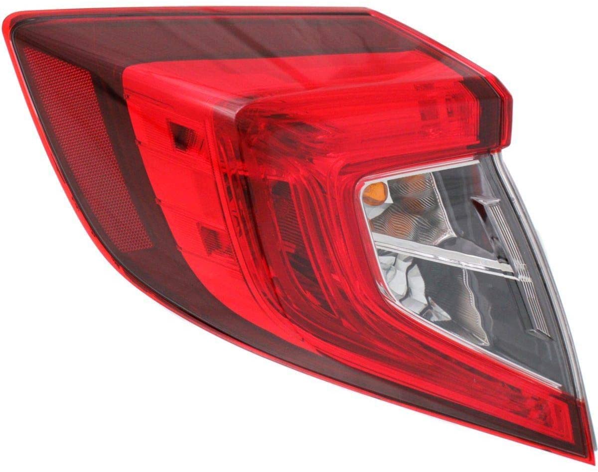 Tail Light For 2016-2017 Honda Civic LX Sedan LH w/Bulb(s)