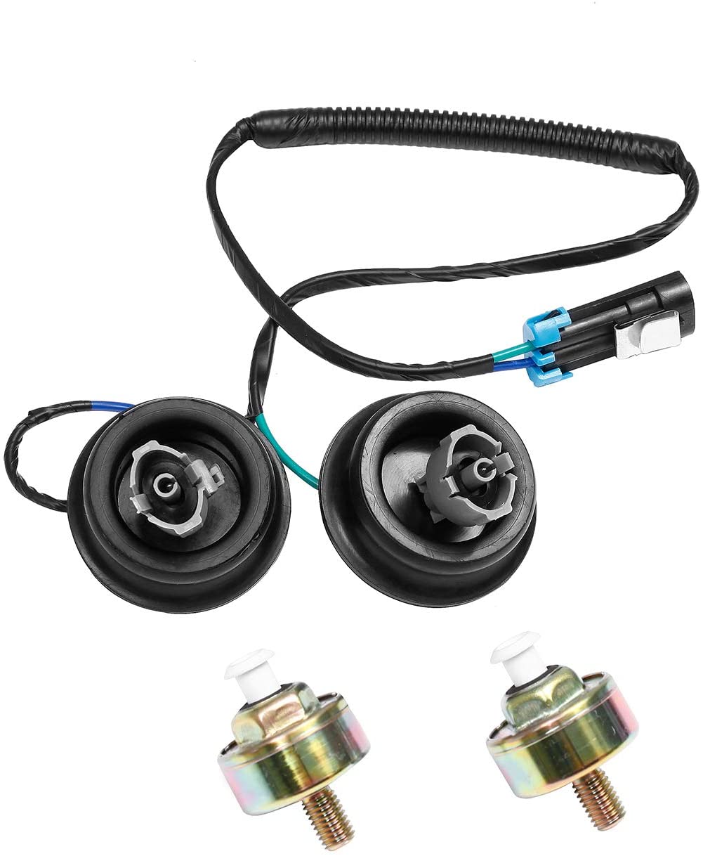 Dual Knock Sensors with Wiring Harness Kit | for Chevy Suburban Silverado Avalanche Tahoe, GMC Sierra Yukon, Cadillac Hummer & more GM Vehicles | Replace# 12601822 12589867 917-033