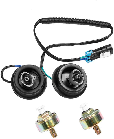 Dual Knock Sensors with Wiring Harness Kit | for Chevy Suburban Silverado Avalanche Tahoe, GMC Sierra Yukon, Cadillac Hummer & more GM Vehicles | Replace# 12601822 12589867 917-033