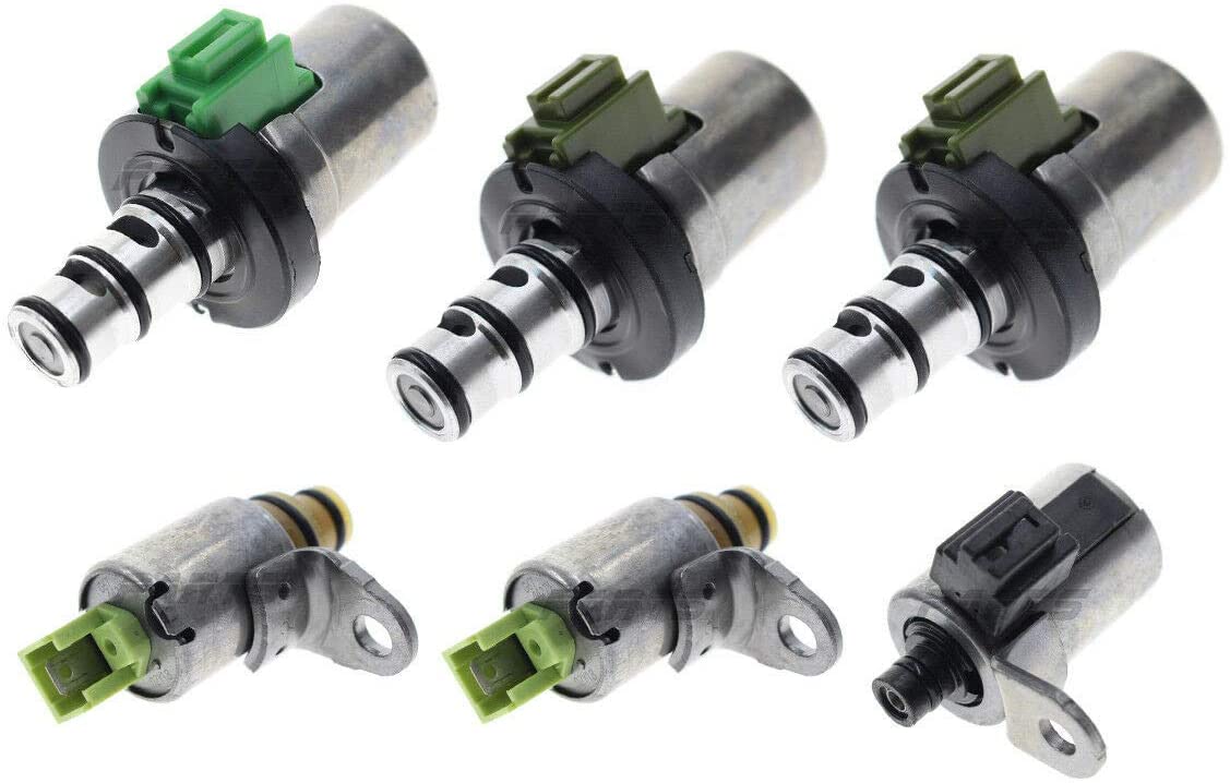 WonVon Transmission Solenoid Kit,6 pcs Transmission Shift EPC PWM Solenoids Kit For Mazda 2 3 5 6 CX-7 MPV 48420K-R 4F27E