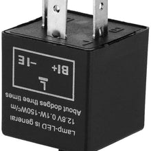 Keenso Motorcycle Flasher Relay, 12V 3Pin Motorcycle Led Flasher Turn Signal Flasher for Turn Signal Indicator Blinker Light CF13-JL02