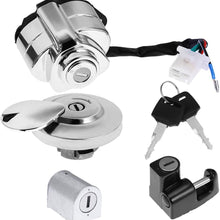 Ignition Switch Gas Cap Helmet Steering Lock Key Set Replacement for Honda Shadow VLX VT 750 400 600