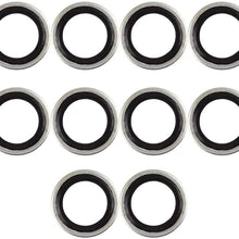 X AUTOHAUX 10pcs 19x28x3mm G1/2 BSP Car Engine Oil Drain Crush Flat Bonded Washer Seal Gaskets