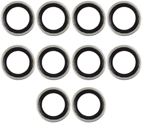 X AUTOHAUX 10pcs 19x28x3mm G1/2 BSP Car Engine Oil Drain Crush Flat Bonded Washer Seal Gaskets