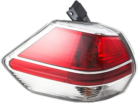 JP Auto Outer Tail Light Compatible With Nissan Rogue 2014 2015 2016 Driver Left Side Taillamp