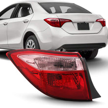 ACANII - For 2017 2018 2019 Toyota Corolla Sedan Red/Pink Outer Tail Light Lamp Assembly Replacement Left Driver Side