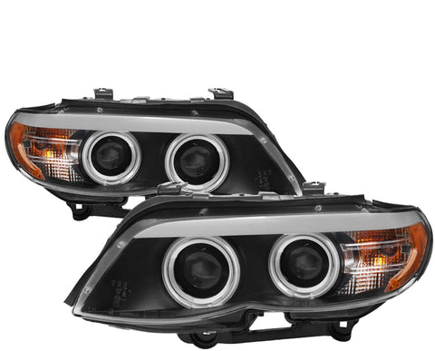 Spyder Auto PRO-YD-BMWX503-HID-CCFL-BK BMW LED Halo Projector Headlight