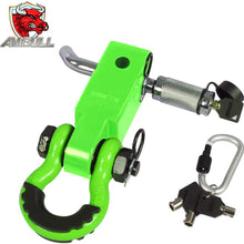 AMBULL Shackle Hitch Receiver 2 Inch, with 3/4 Inch D-Ring Shackle, Locking Pin, 2 Insurance Pins, Heavy Duty Solid Recovery Kit, Red