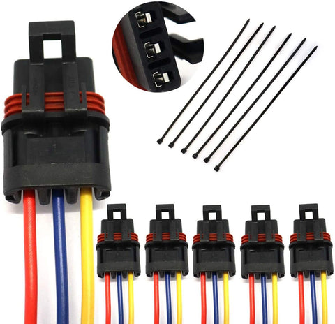 SUBALIGU 6 Pack Pulse Power Plug Connector Compatible with 2018-2020 Polaris Ranger RZR XP 1000 RS1 General Pulse Bus Box Power Harness Pigtail Connector