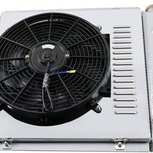 Primecooling 52MM 3 Row Core Aluminum Radiator +Fan (16 Inches Dia.) Louver Shroud for Jeep Wrangler TJ YJ w/Chevy V8 LS Engine Conversion 1987-06