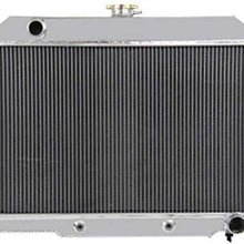 CoolingSky 4 Row Core Aluminum Radiator +2X12" Fan w/Shroud for 1972-86 Jeep CJ5 CJ6 CJ7 (GM Chevy Engine Swap Only)
